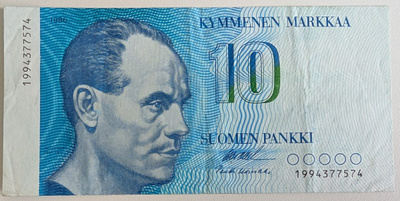 10 Markkaa 1986 Korvaava 1994377574