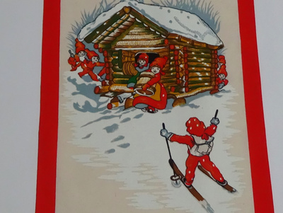 Vintage joulutaulu - joulutouhuja