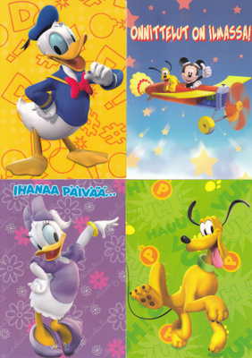 4 korttia Disney
