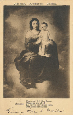 MURILLO - Maria ja Jeesus-lapsi - vanha kortti