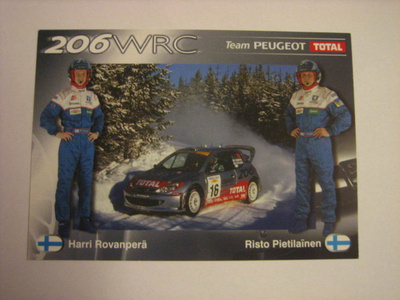 Peugeot rallikortti 4 A: Peugeot 206 WRC-Harri Rovanperä