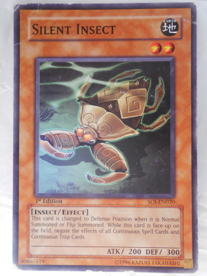 Yu-Gi-Oh hirviö Silent Insect
