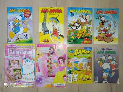 Aku Ankkoja, eläinystäväni, prinsessa tarinat ja bamse