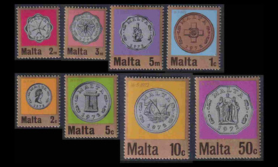Malta 439-46 ** Uusia rahoja (1972)