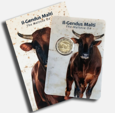** MALTA 2€ 2025 Maltan härkä BU kansiossa **