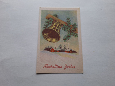 Vanha Joulukortti - koko 11 x 7 ( Kulkematon )