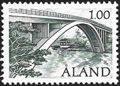 Åland 1987 Färjsundin silta 1,00 mk ** LaPe 023