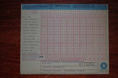 Vakioveikkauskuponki 1976, Englannin liiga