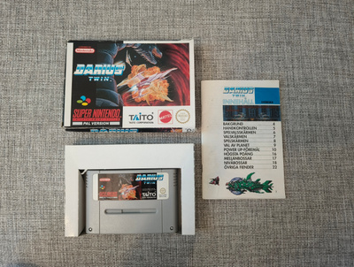 SNES: Darius Twin (CIB, SCN, Suomiohjeet, 2P Co-Up)