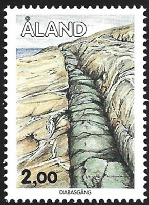 Åland 1993 Yleismerkit - Kallioperä 2,00 mk ** LaPe 075