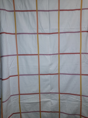 Iso ruudullinen pitkä verho 230x140cm