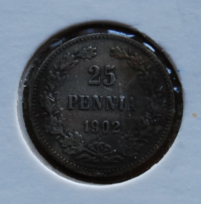 Tzarin 25 Penniä 1902 Hopeaa Nikolai II