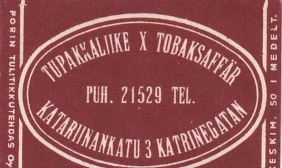 Tupakkaliike X, Katariinankatu 3    3/8