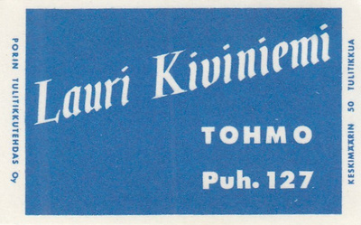 Tohmo, Lauri Kiviniemi     b346