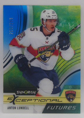 2021-22 Synergy Exceptional futures Blue Anton Lundell /299