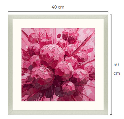 Uusi abstrakti Art Print paspis & kehys 40 cm x 40 cm