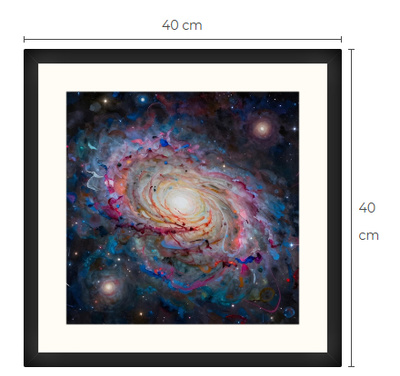 Uusi uniikki Galaxi avaruus art print taulu 40 cm x 40 cm
