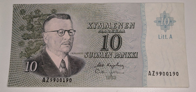 10 Markkaa 1963 Litt. A AZ9900190