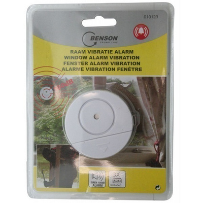 Benson Ikkuna Värinähälytin, 100dB, valkoinen *UUSI*