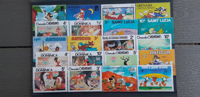Walt Disney Postimerkkejä ** 20 kpl
