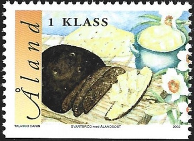 Åland 2002 ÅV 10 Ahvenanmaalaisia ruokia  1. lk  ** LaPe 204