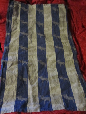 Pyyhe / Pellavapyyhe 44 x 70 cm sininen Hirvi