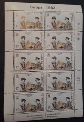 Gibraltar 1982 - Europa CEPT 17p arkki ++