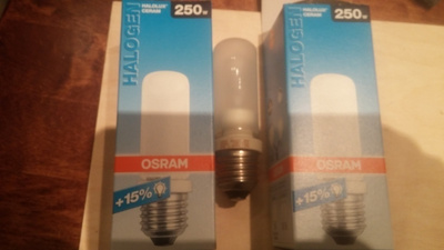 2kpl OSRAM 250W lamppu työmaan valaisemiseen