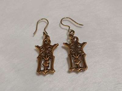 Kalevala Koru Neitsyt Marian Monogrammi-korvakorut k Pronssi