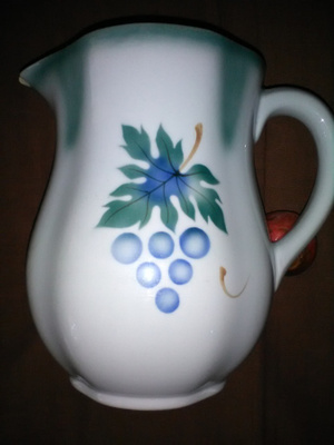 Arabia vanha 1932-49 vihreä RYPÄLE maitokannu 18 cm