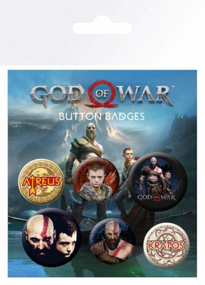 GOD OF WAR BADGE PACK (58 090) 6 rintamerkkiä