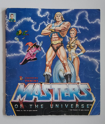 Panini MotU He-Man keräilyalbumi (1983) sis. 170 tarrakuvaa