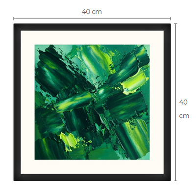 Uusi abstrakti Art Print paspis & kehys 40 cm x 40 cm