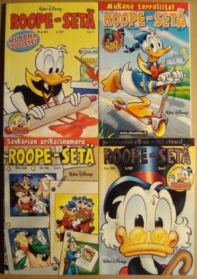 Roope-Setä numerot 326, 329, 331 ja 349