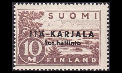 IK_7 ** Itä-Karjala 10mk musta lisä (1941)