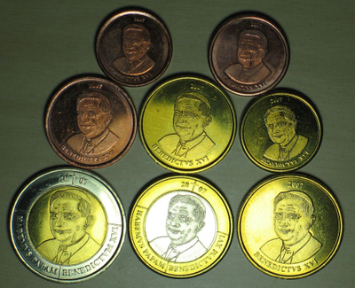 2007 VATIKAANI 1c - 2euro koe-eurot