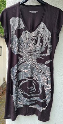 DKNY glitterikuvioinen viskoosinen paitamekko / tunika S
