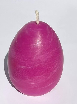 Mehiläisvahakynttilä - muna -pinkki- 7 cm x 10 cm