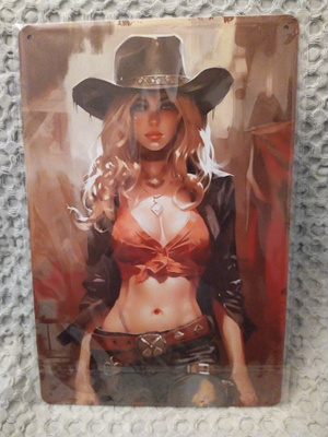 PELTIKYLTTI COWGIRL 20X30CM *UUSI!*