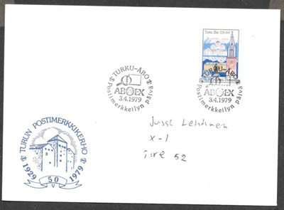 Turku - Turun postimerkkikerho 50v 3.4.1979