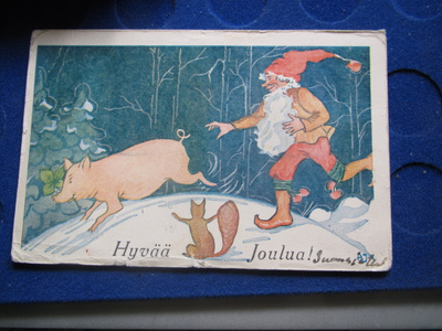 Hyvää Joulua. Postikortti