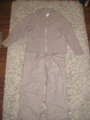 ** fleece takki+ ulkoiluhousut, siistit  k  134 cm**