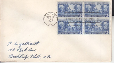 USA FDC 1949  nelilöllä