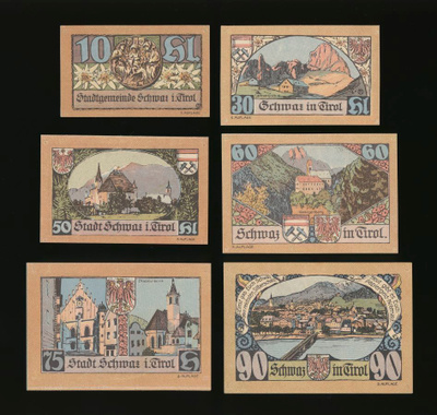 Itävalta 10, 30, 50, 60, 75, 90 Heller, Schwaz, 5. painos_b