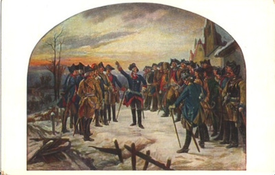 SOTILASKORTTI SAKSA F. RÖBER LEUTHEN 1757