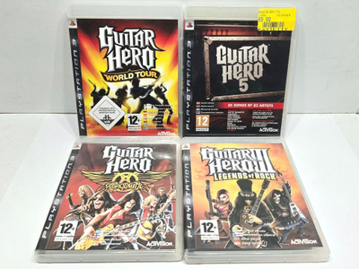 PS3 - 4kpl Guitar Hero pelejä