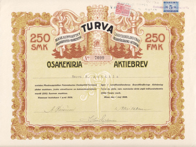 1928 Turva Maakauppiaitten Palovakuutus Oy, Vaasa