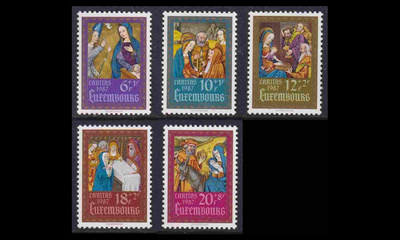 Luxemburg 1185-9 ** Caritas miniatyyreja (1987)