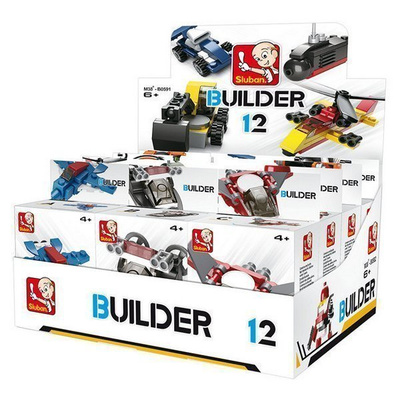 Sluban Builder 12, 12 Erilaista Pakkausta, 323 palikkaa UUSI