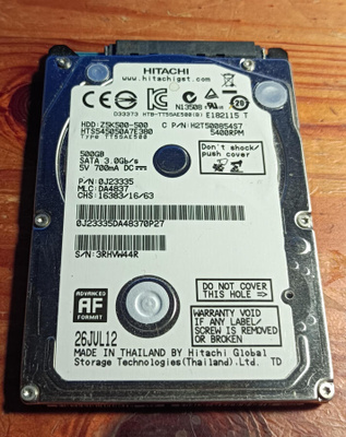 500GB 2,5" Kiintolevy